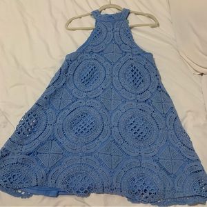 Judith March Mini Blue Lace Dress